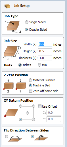 Vectric VCarve Pro two-sided machining setup