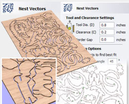 Vectric VCarve Pro True Shape Nesting