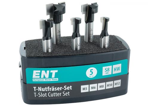 ENT T-Ura Jyrsinteräsarja - 5 Terää M5/M6/M8/M10/M12 S=8