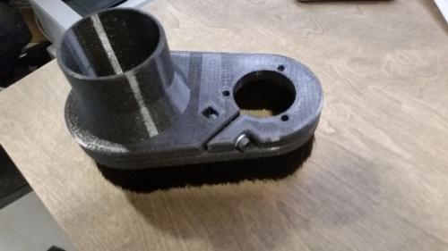 Pölynimukaulus 50mm AMB ATC jyrsinkaralle - 63mm imuyhde - magneettinen pikairroitus harjaksille
