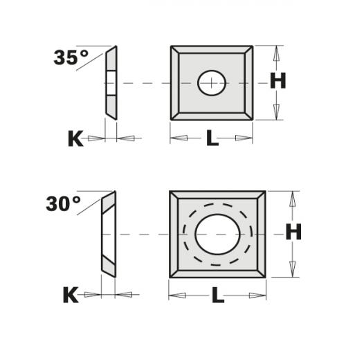 CMT - Plaanausterien Vaihtoteräpalat 12x12x1.5 - 1kpl