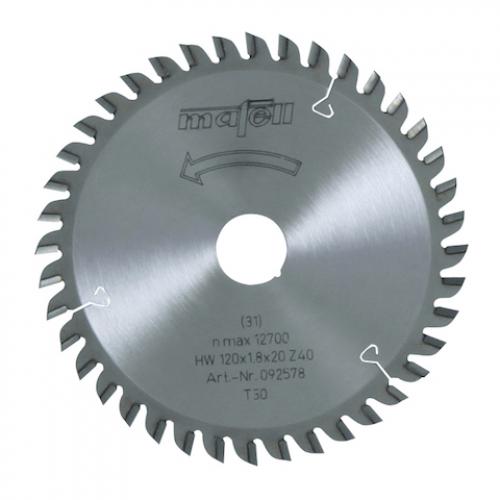 Mafell - TCT pyörösahanterä 120 x 1.2/1.8 x 20 mm / 40 trapezoidal hampainen (sopii KSS, MF, KSP sahoille)