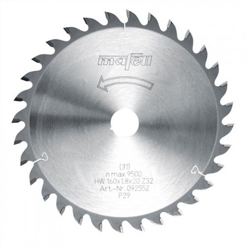 Mafell - TCT pyörösahanterä, 160 x 1.2/1.8 x 20 mm, 32 hampainen, AT (sopii PSS, MT, MS sahoille)