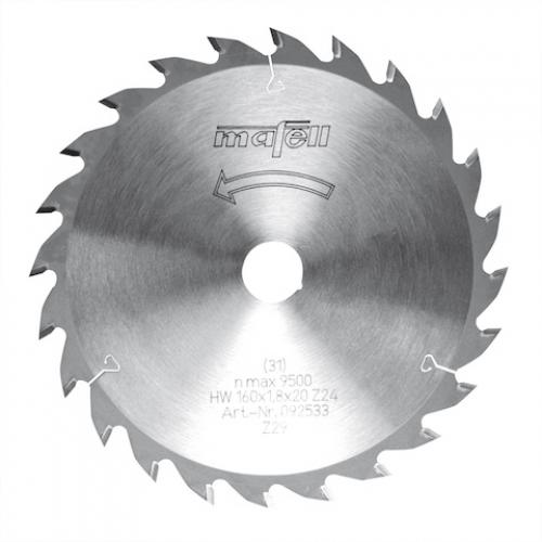 Mafell - TCT pyörösahanterä, 160 x 1.2/1.8 x 20 mm, 24 hampainen, AT (sopii PSS, MT, MS sahoille)