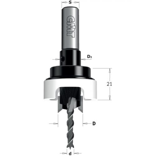 CMT - Senkkausterä 90° HW Z2 V2 S=10 D=6/14 RH