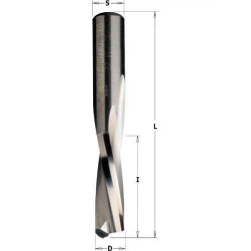 Spiraalijyrsinterä Alas leikkaava Täyskarbidi HW D=8X32X80 Z2 RH