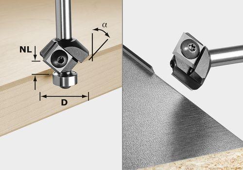 Festool - Kääntöteräinen viistejyrsin S8 HW 45° D27 12x12 KL