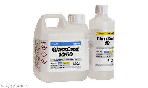 GlassCast 10 Clear Epoxy Coating Resin 1Kg