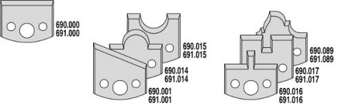 CMT - 7 PIECE MULTIPROFILE CUTTER HEAD SETS WITH LIMITERS