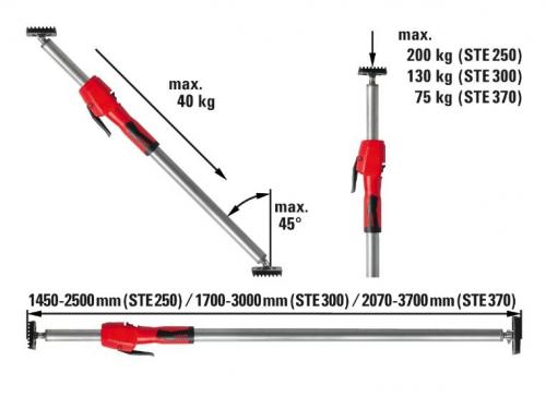 Bessey - Kuormatuki | Teleskooppituki STE 2500