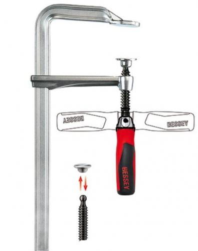Bessey - Täysteräksinen puristin kääntyvällä kahvalla GZ50-12KG - 500/120mm