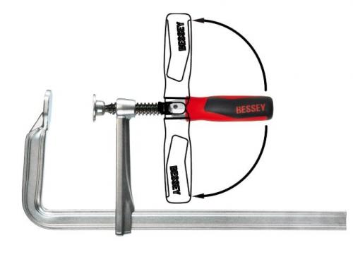 Bessey - Täysteräksinen puristin kääntyvällä kahvalla GZ60-12KG - 600/120mm
