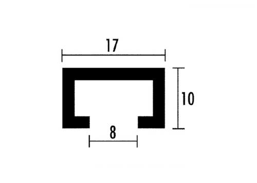 T-track profile rail anodised - 1500 mm