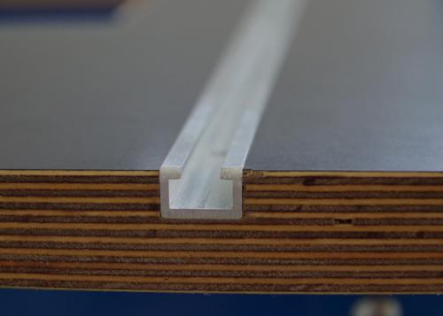 T-track profile rail anodised - 1500 mm