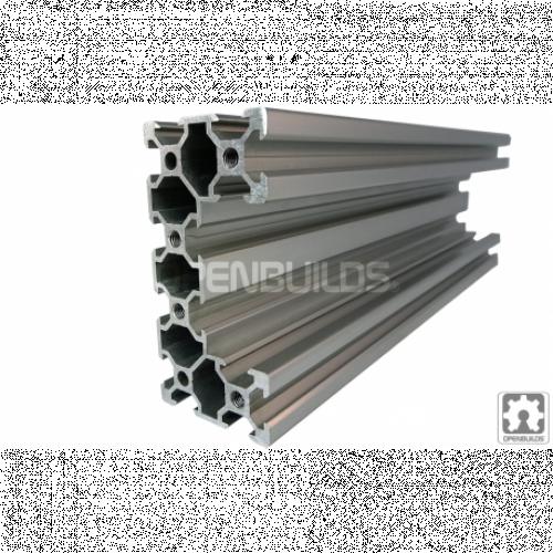 Alumiiniprofiili - C-profiili - kirkas anodisoitu - 80x40mm | 1000mm - C-Beam