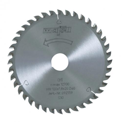 Mafell - TCT pyörösahanterä 120 x 1.2/1.8 x 20 mm / 40 flat/trapezoidal hampainen (sopii KSS, MF, KSP sahoille)