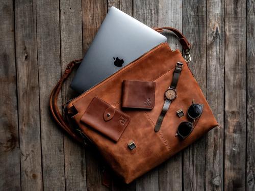 Beavercraft - Ardor - Leather Satchel Bag for Men, Brown