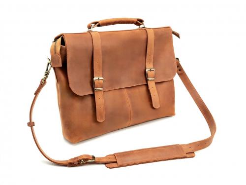 Beavercraft - Ardor - Leather Satchel Bag for Men, Brown