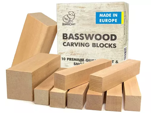 BeaverCraft – Valmiit aihiot veistoon lehmuksesta 10kpl