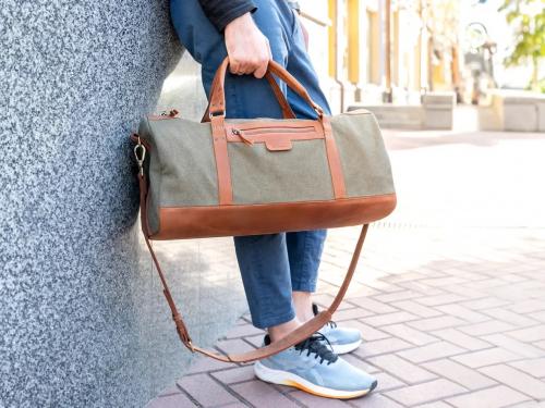 Beavercraft - Journey - Canvas and Leather Travel Luggage Duffel Bag