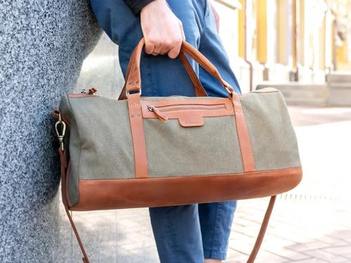 Beavercraft - Journey - Canvas and Leather Travel Luggage Duffel Bag