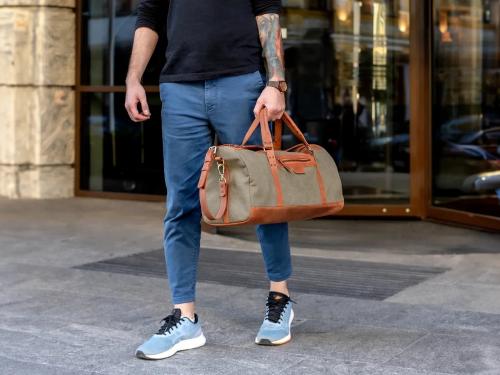 Beavercraft - Journey - Canvas and Leather Travel Luggage Duffel Bag