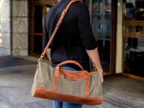 Beavercraft - Journey - Canvas and Leather Travel Luggage Duffel Bag