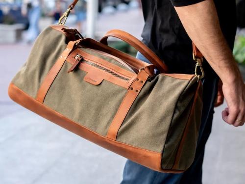 Beavercraft - Journey - Canvas and Leather Travel Luggage Duffel Bag