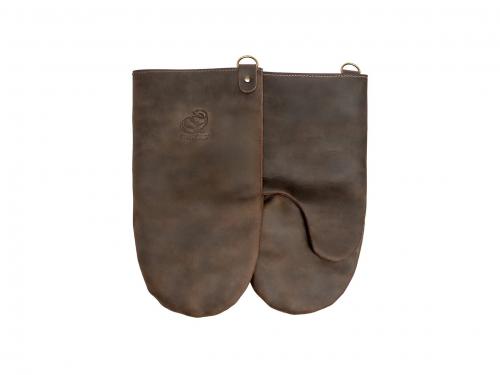 Beavercraft - Leather Heat-Resistant BBQ Grilling Gloves, Brown