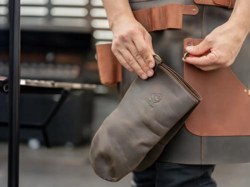Beavercraft - Leather Heat-Resistant BBQ Grilling Gloves, Brown
