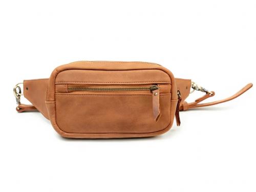 Beavercraft - Quest - Leather Waist Bag Fanny Pack Bum Bag for Men and Women, Brown