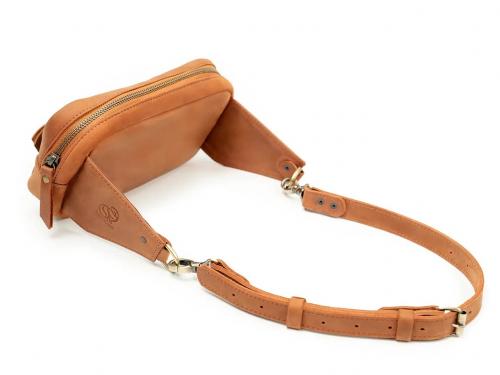 Beavercraft - Quest - Leather Waist Bag Fanny Pack Bum Bag for Men and Women, Brown