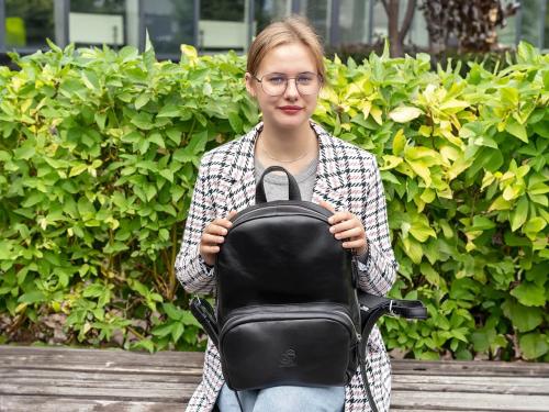 Beavercraft - Serenity - Leather Backpack for Women, Black