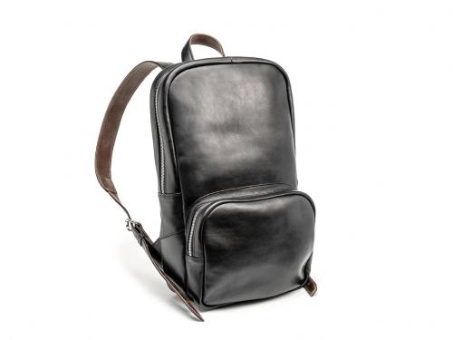 Beavercraft - Steadfast - Leather Laptop Backpack for Men, Black