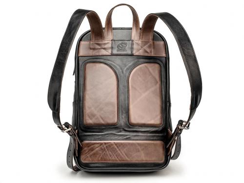 Beavercraft - Steadfast - Leather Laptop Backpack for Men, Black