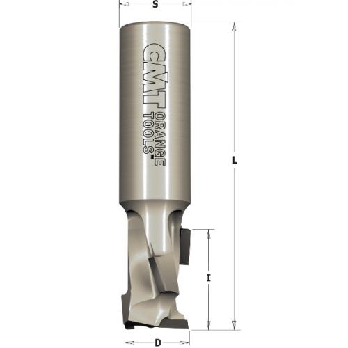 CMT - SPIRAL ROUTER BIT Z1+1 (3DP + 1 HW) D=10X25X72 S=12 RH