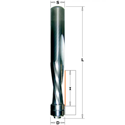 CMT - UP-DOWN CUT SP.BIT W/BEARING S12 D12,7X47 Z2+2RH
