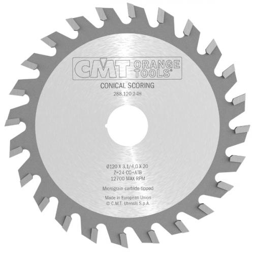 288.160.36O - CMT - CONICAL SCORING SAW BLADE 160X4.3-5.5X55 Z36