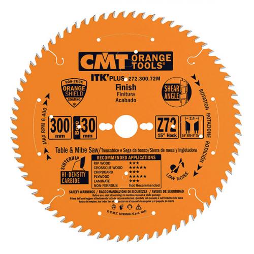 CMT - ITK PLUS FINISH SAW BLADE HW 250X2.4X30 Z=60 10° ATB+8° SHEAR