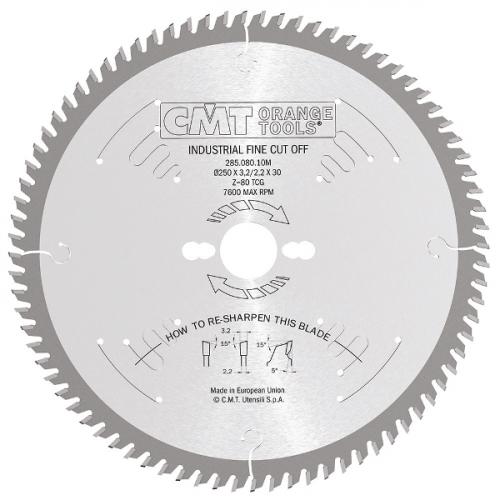 285.160.48H - CMT - PRECISION SAW BLADE 160X2.2X20 Z=48 15° ATB