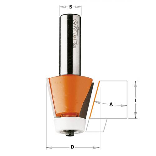 BEVEL CUTTER FOR CORIAN S=12 D=31,7X22,2 15°