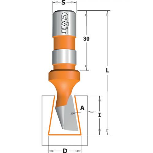 Lohenpyrstö jyrsinterä HW Z1 D=14X18 S=12X30 RH - 9°