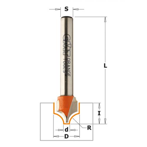 CMT - PANEL & VEINING BIT HM S=6 D=10 R=54