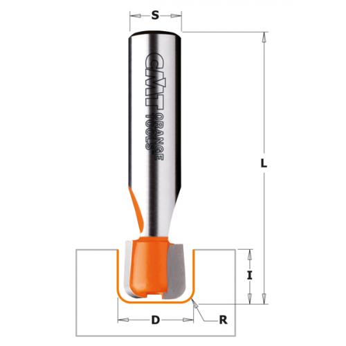 DRAINBOARD BIT FOR CORIAN HW S=12 D=15,8x12,7 R=3,17