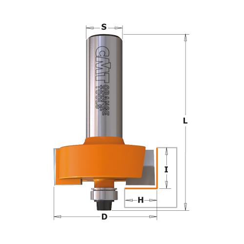 CMT - RABBETING BIT W/BRNG HW S=6 D=31,7X12,7