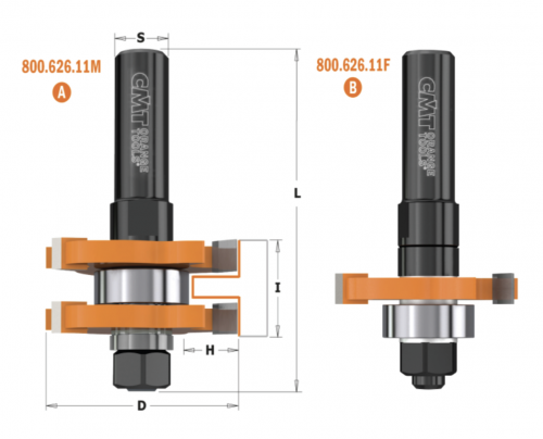 CMT - TONGUE AND GROOVE SET HW Z3S=8 D=47.6X19