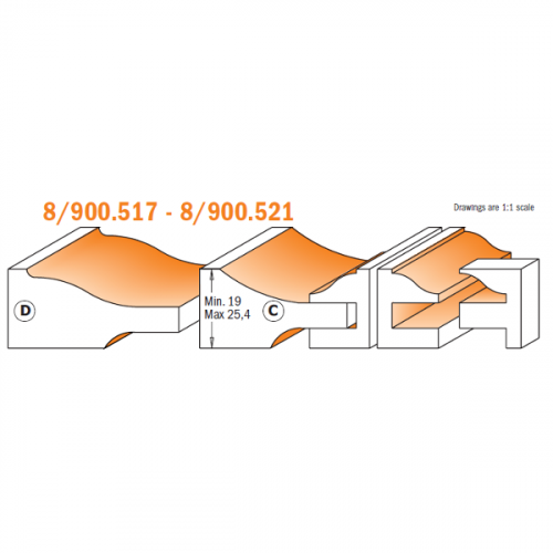 CMT - RAISED PANEL SET S=12 PROFILE C