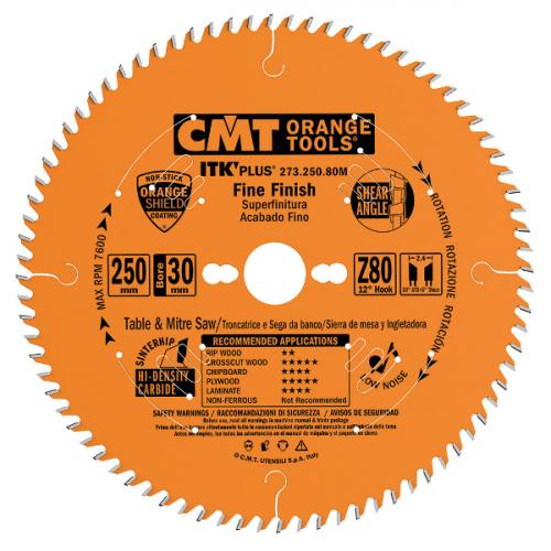273.160.56H - CMT - ITK PLUS FINE FINISH SAW BLADE HW 160X1.7X20(+16) Z=56 ATB+S