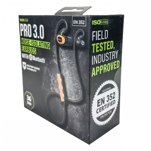 ISOtunes PRO 3.0 - Bluetooth 5.4 Nappikuulosuojaimet & kuulokkeet & hands free - Oranssi EN352-2