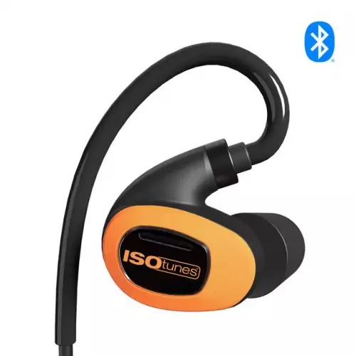 ISOtunes PRO 3.0 - Bluetooth 5.4 Nappikuulosuojaimet & kuulokkeet & hands free - Oranssi EN352-2